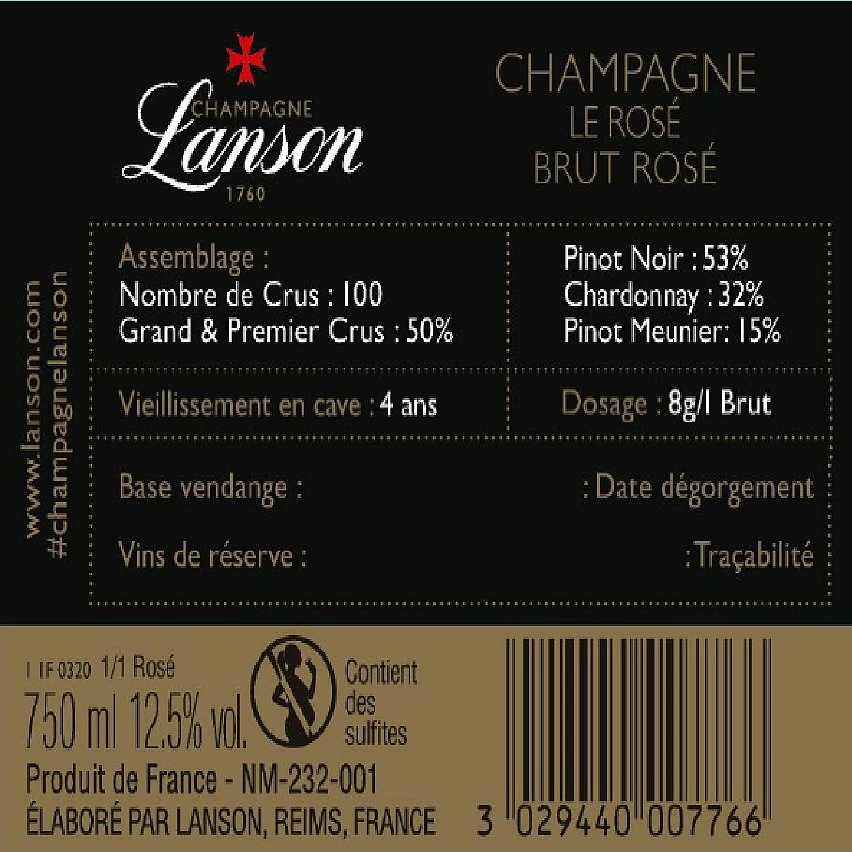 Champagne Lanson Brut Rosé - 75 cl | Offre Spéciale avec Coupon 4 Champagne Lanson Brut Rosé - 75 cl | Offre Spéciale avec Coupon – Image 2