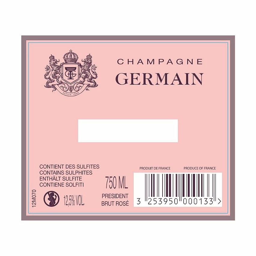 Champagne Président Germain Brut Rosé - Grosses Soldes - 75 cl 4 Champagne Président Germain Brut Rosé - Grosses Soldes - 75 cl – Image 2