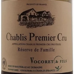 Meilleure affaire 🎉 Domaine Vocoret & Fils Réserve de Famille, 2020 - Chablis 1er Cru AOP - Blanc Sec - 75 cl ✔️ -Cave de Noël Soldes 3463640057907 3