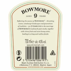 Whisky Single Malt Bowmore 9 ans - Écosse, 40% vol. - 70 cl | Meilleure Vente -Cave de Noël Soldes 5010496006191 3